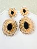 Boucles Byzance noir doré 