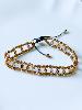 Bracelet pierres Tania beige doré