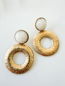 Boucles Brigitte beige doré