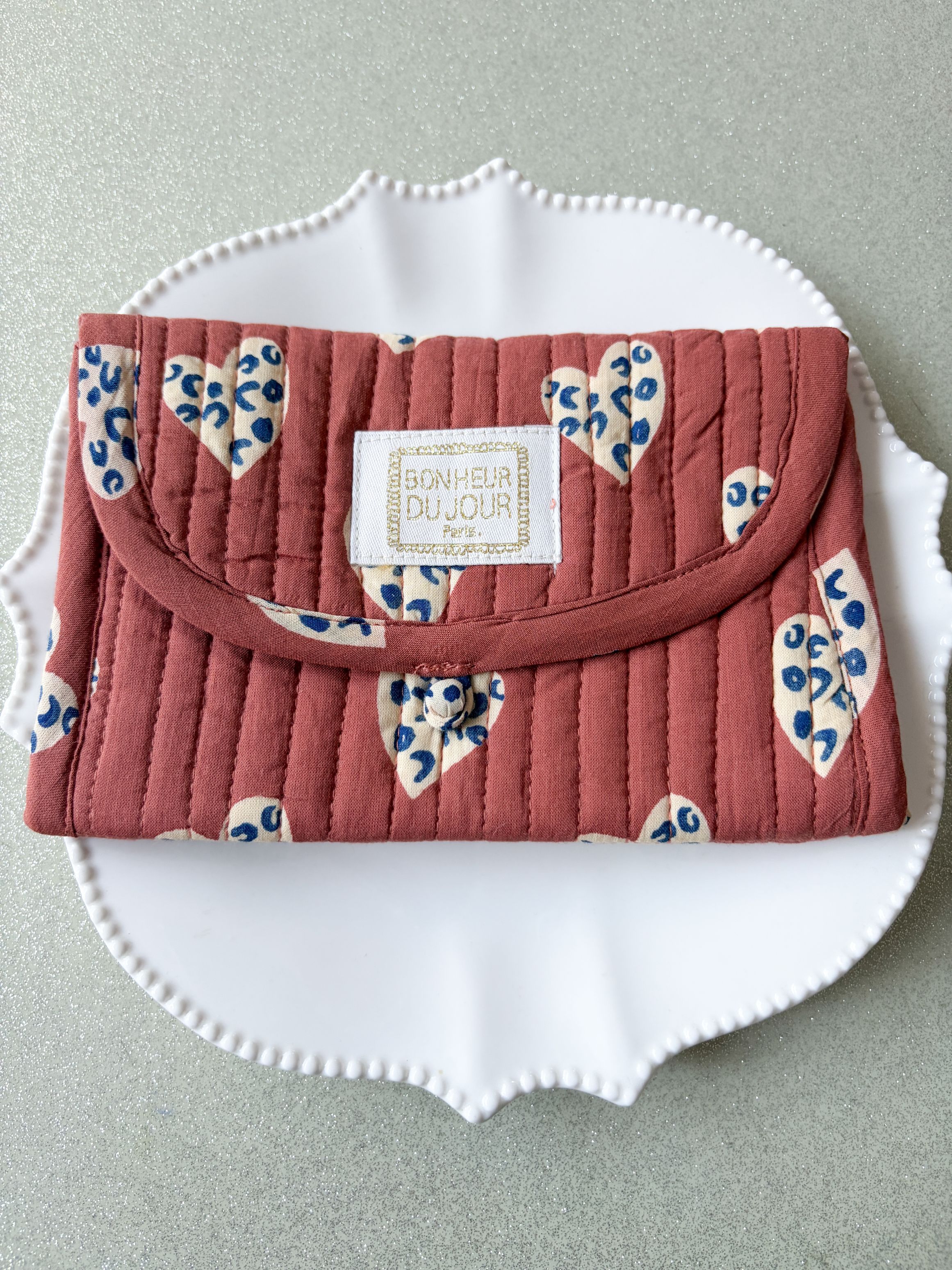 pochette bijoux Bonheur du jour terracota