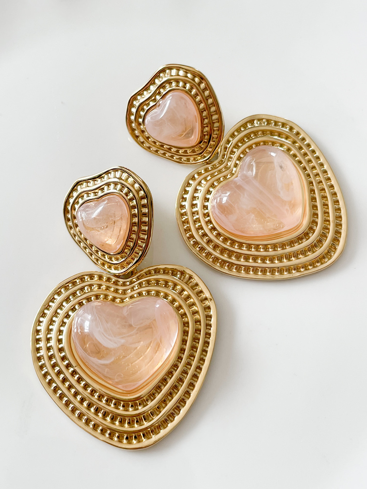 Boucles Paty rose doré