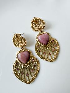 Boucles Elsa rose doré