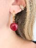 Boucles Nicole bordeaux doré