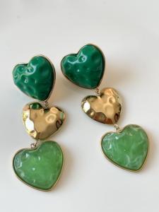 boucles Babette vert doré
